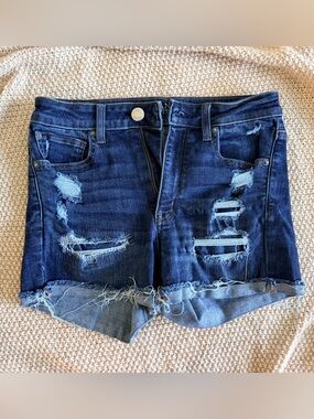 💙 American Eagle Distressed Denim Shorts | Women’s Size 8 | EUC